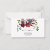 Carte De Correspondance Nous avons déplacé l'aquarelle Floral Moving (Devant)