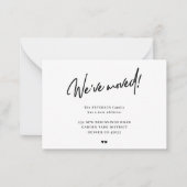 Carte De Correspondance Nous avons déplacé le script moderne en mouvement (Devant)