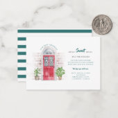 Carte De Correspondance Nous avons déplacé une nouvelle adresse aquarelle  (Devant/Arrière en situation)