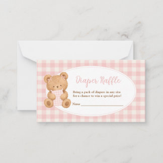 Carte De Correspondance Nous pouvons à peine attendre Ourson Bébé Fille Ti