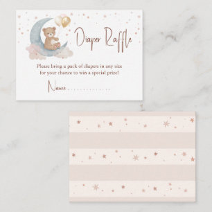 Carte De Correspondance Nous Sommes Sur La Lune Teddy Bear Diaper Raffle