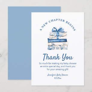 Carte De Correspondance nouveau chapitre commence, livres Blue Bow remerci