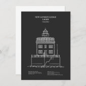 Carte De Correspondance Nouveau phare de London Ledge - Connecticut - PD (Devant / Derrière)