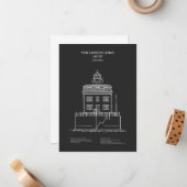 Carte De Correspondance Nouveau phare de London Ledge - Connecticut - PD (Devant/Arrière en situation)