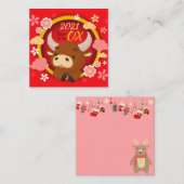 Carte De Correspondance Nouvel An (Devant / Derrière)