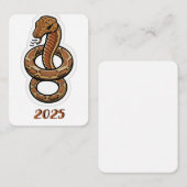Carte De Correspondance Nouvel An Chinois Du Serpent 2025 (Devant / Derrière)
