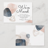 Carte De Correspondance Nouvelle adresse Déplacement Abstrait que nous avo (Devant / Derrière)