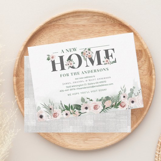 Carte De Correspondance Nouvelle adresse résidentielle Nous avons déplacé 