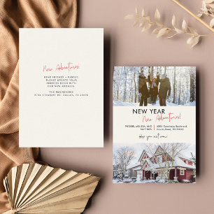 Carte De Correspondance Nouvelle année Aventures Accueil Changement d'adre