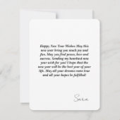 Carte De Correspondance nouvelle année heureuse (Dos)