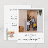 Carte De Correspondance Nouvelle Année Nouvelle Maison Photo  (Devant / Derrière)