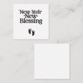 Carte De Correspondance Nouvelle Année Nouvelles Bénédictions Maman encein (Devant / Derrière)