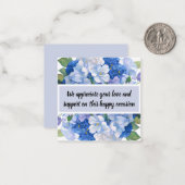 Carte De Correspondance Nuances de fleurs bleues (Devant/Arrière en situation)