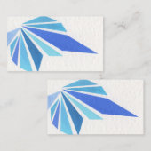 Carte De Correspondance Nuances de triangles bleus (Devant / Derrière)