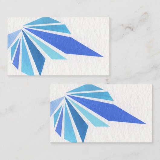 Carte De Correspondance Nuances de triangles bleus (Devant / Derrière)