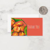 Carte De Correspondance Oaquarelle mandarine (Devant/Arrière en situation)