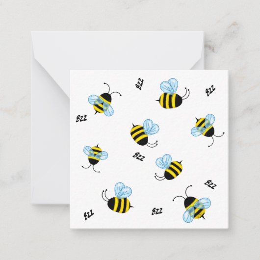 Carte De Correspondance Occupé Buzzing Bumble Bees Personnalisé (Devant)