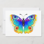 Carte De Correspondance Oeil de paon arc-en-ciel (Devant)
