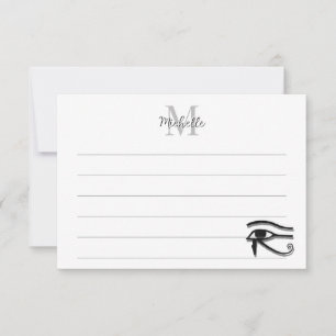 Carte De Correspondance Œil d'Horus Symbole Égyptien Personnalisé Ligné Mo