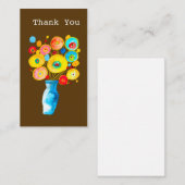 Carte De Correspondance OEuvre d'aquarelle de fleurs funky (Devant / Derrière)