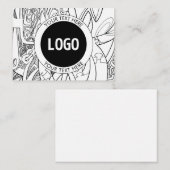 Carte De Correspondance Oeuvre d'origine moderne et logo (Devant / Derrière)