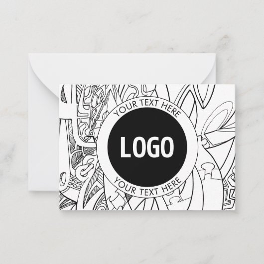 Carte De Correspondance Oeuvre d'origine moderne et logo (Devant)