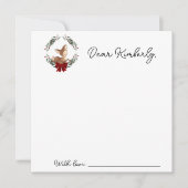 Carte De Correspondance Oh Deer hiver verdure Baby shower temps Capsule (Devant)