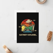 Carte De Correspondance Ohm Volt Amp Electricity Expliqué Electricien (Devant/Arrière en situation)