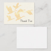 Carte De Correspondance Oies sauvages qui volent (Devant / Derrière)