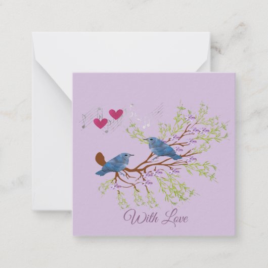 Carte De Correspondance Oiseaux de l'amour (Devant)