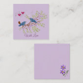 Carte De Correspondance Oiseaux de l'amour (Devant / Derrière)