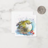 Carte De Correspondance Oiseaux et baies (Devant/Arrière en situation)