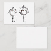 Carte De Correspondance Oiseaux grincheux (Devant / Derrière)