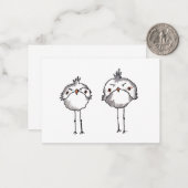 Carte De Correspondance Oiseaux grincheux (Devant/Arrière en situation)