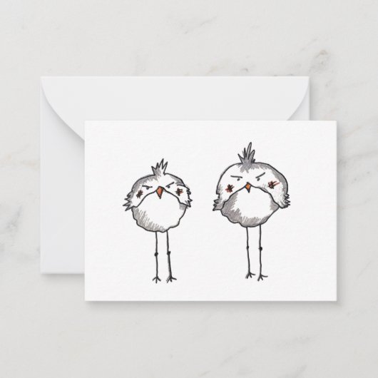 Carte De Correspondance Oiseaux grincheux (Devant)