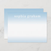 Carte De Correspondance Ombre bleu et blanc (Devant / Derrière)