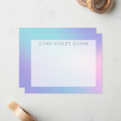 Carte De Correspondance Ombre holographique (Devant/Arrière en situation)