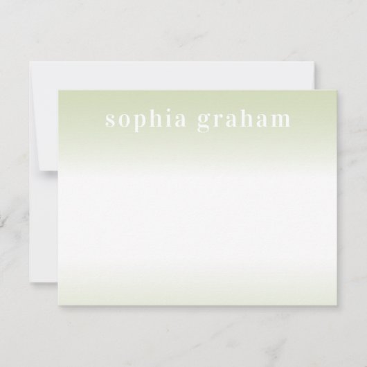 Carte De Correspondance Ombre verte et blanche (Devant)