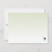 Carte De Correspondance Ombre verte et blanche (Dos)