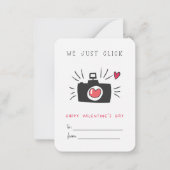 Carte De Correspondance On Juste Cliquer Camera Classroom Saint-Valentin (Devant)