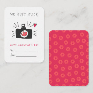 Carte De Correspondance On Juste Cliquer Camera Classroom Saint-Valentin