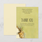 Carte De Correspondance Onglet Message personnalisé Aquarelle (Devant / Derrière)