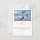 Carte De Correspondance or script merci diplôme 2 photos (Dos)