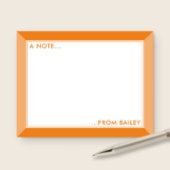 Carte De Correspondance Orange 2-Tons Mignonne Féminine