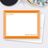 Carte De Correspondance Orange 2-Tons Mignonne Féminine