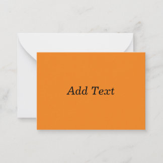 Carte De Correspondance Orange Créez Votre Propre Ajouter Texte Personnali