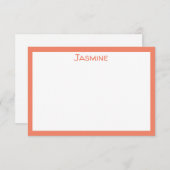 Carte De Correspondance Orange et blanc (Devant / Derrière)