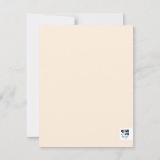 Carte De Correspondance Orange floral simple tiré (Dos)