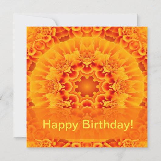 Carte De Correspondance Orange Marigold Mandala (Devant)