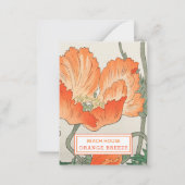 Carte De Correspondance Orange Poppy - Locations de vacances Informations  (Devant)